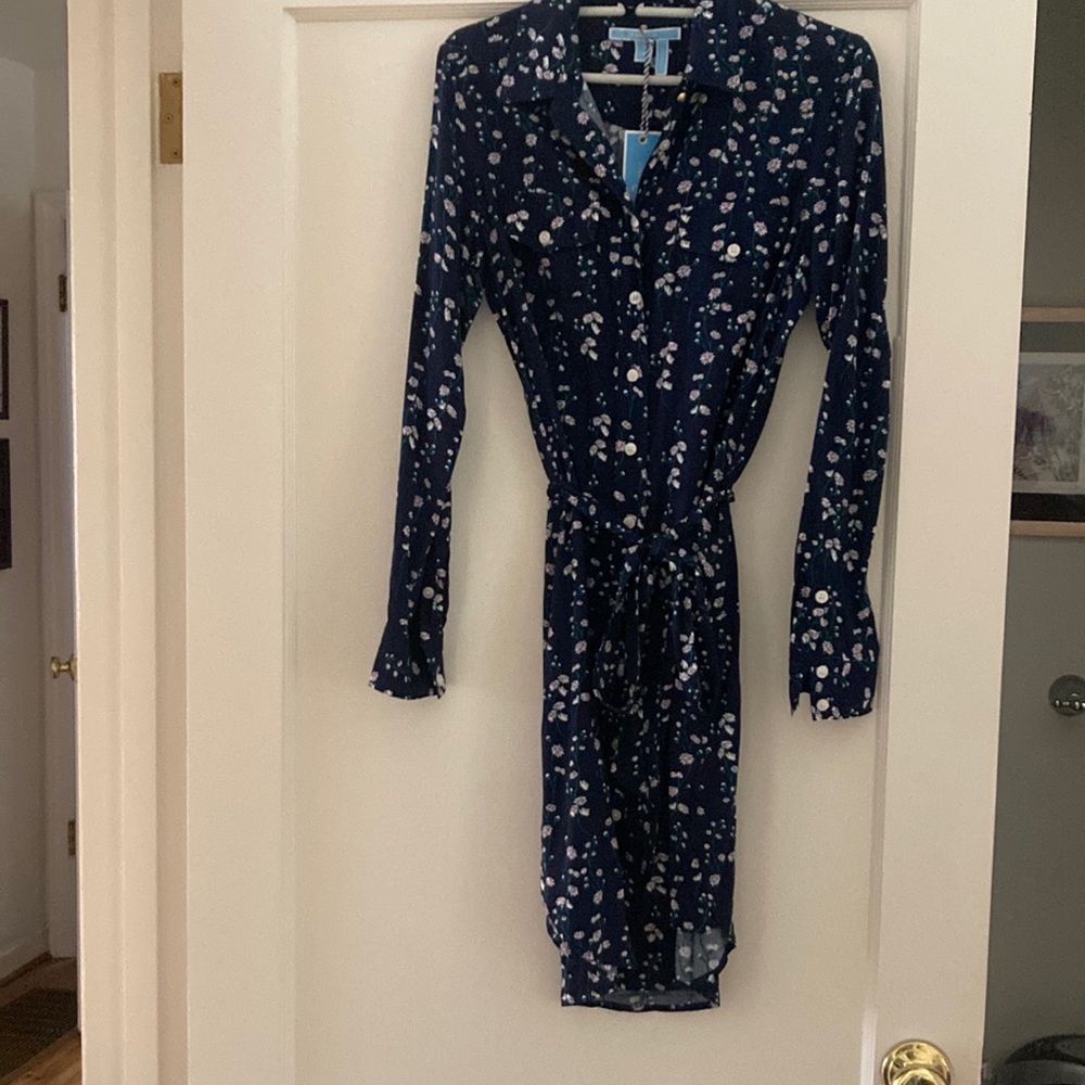 Draper James Daisy Vine Shirt Dress with Belt